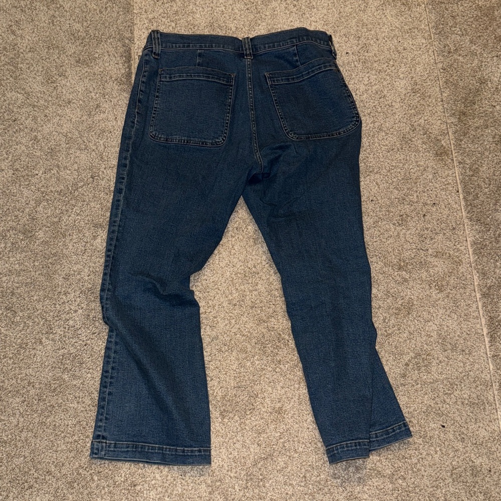 Madewell NWT❗️Midrise Kick Out Crop Denim Jeans - Picture 6 of 10